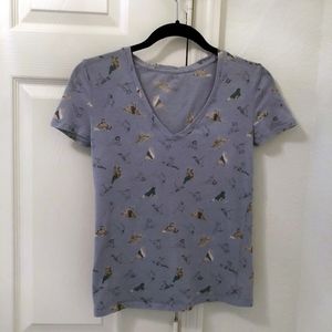 Blue BDG Tee with Birds